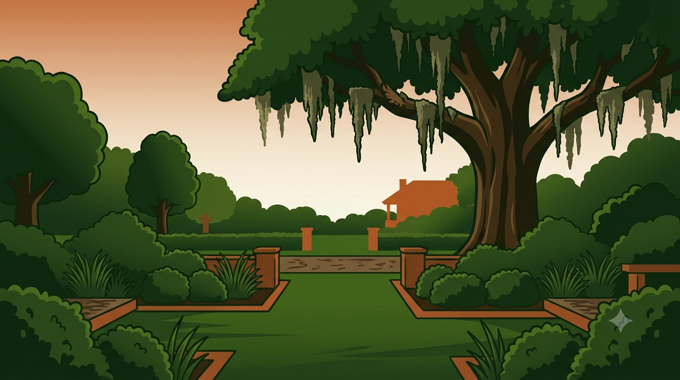 Beautiful Lowcountry landscape at dusk